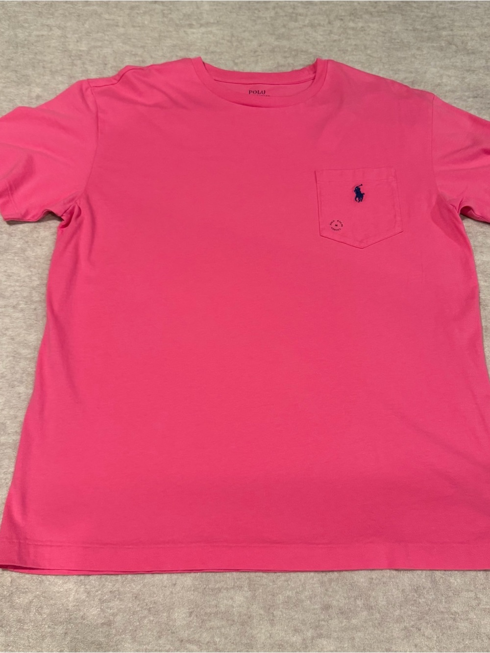 Polo by Ralph Lauren Men's Bright Pink Pocket Tee Size - M NWT